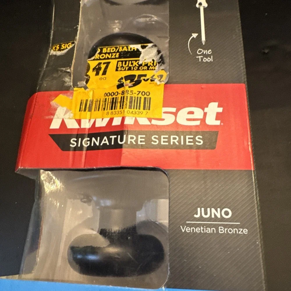 Kwikset Juno Privacy‎ Bed & Bath Door Knob In Venetian Bronze Model 97300-830